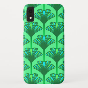Art Deco Lily, Jade Green en Turquoise Case-Mate iPhone Case