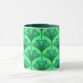 Art Deco Lily, Jade Green en Turquoise Mok (Midden)