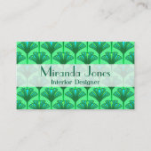 Art Deco Lily, Jade Green en Turquoise Visitekaartje (Voorkant)
