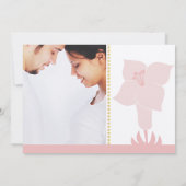 Art Deco Lily Modern Typografie Baby shower Kaart (Achterkant)