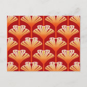 Art Deco Lily, Tangerine Oranje en Gold Briefkaart (Voorkant)