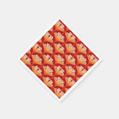 Art Deco Lily, Tangerine Oranje en Gold Servet (Hoek)