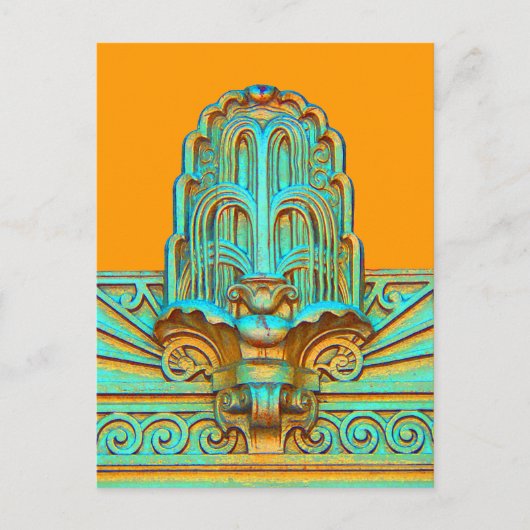 ART DECO LINE-architectuur- Briefkaart (Voorkant)