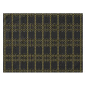 Art Deco Line Patroon op zwart Tafelkleed (Voorkant (Horizontaal))