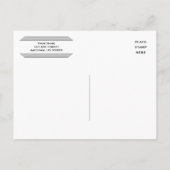 Art Deco Lines Black & Gold Photo Save the Date Aankondigingskaart (Achterkant)