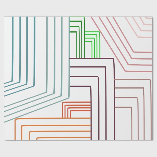 Art Deco Lines Cadeaupapier (Vlak)