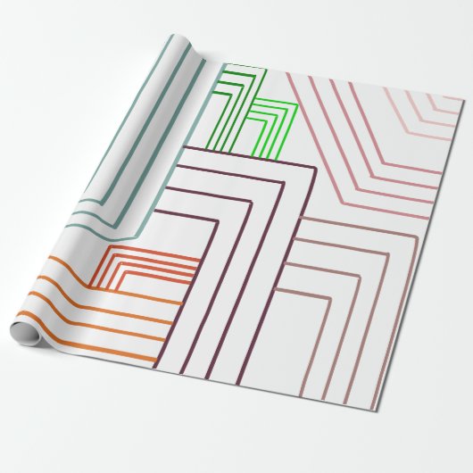 Art Deco Lines Cadeaupapier (Uitgerold)