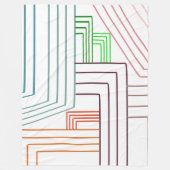Art Deco Lines Fleece Deken (Voorkant)