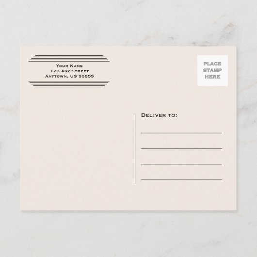 Art Deco Lines, Goud & Zwart Foto Bewaar de datum Aankondigingskaart (Achterkant)