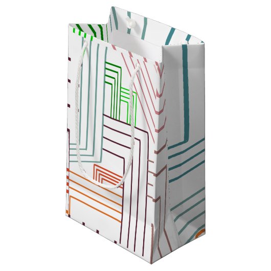 Art Deco Lines Klein Cadeauzakje (Voorkant Gekanteld)