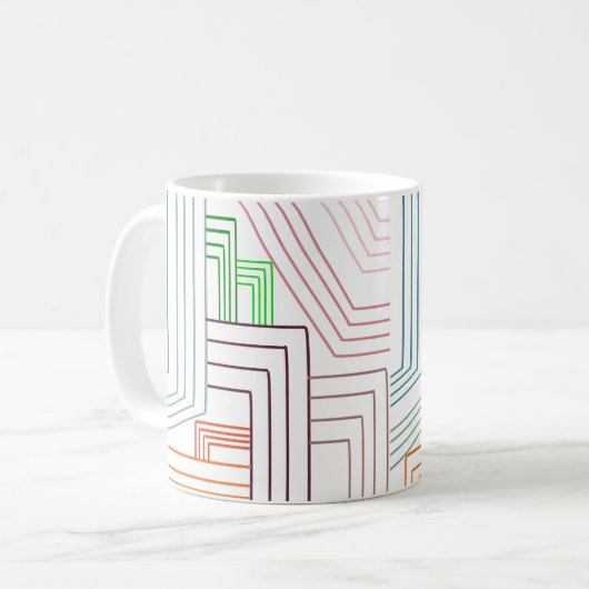Art Deco Lines Koffiemok (Voorkant links)