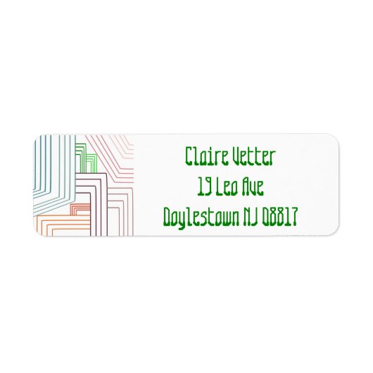 Art Deco Lines Label (Voorkant)