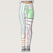 Art Deco Lines Leggings (Voorkant)