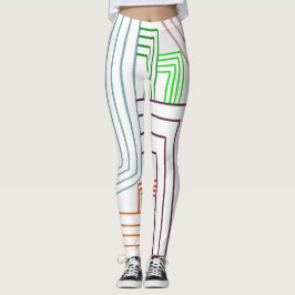 Art Deco Lines Leggings