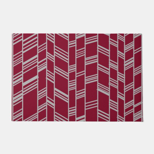 Art Deco Lines - Maroon Deurmat (Voorkant)