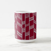 Art Deco Lines - Maroon Koffiemok (Center)