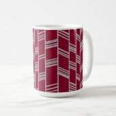 Art Deco Lines - Maroon Koffiemok (Voorkant rechts)