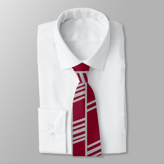 Art Deco Lines - Maroon Stropdas (Gebonden)