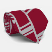 Art Deco Lines - Maroon Stropdas (Opgerold)