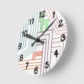 Art Deco Lines  Ronde Klok (Hoek)