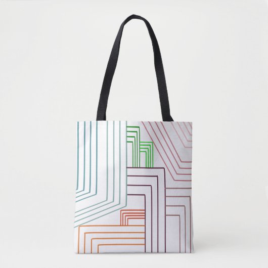 Art Deco Lines Tote Bag (Voorkant)