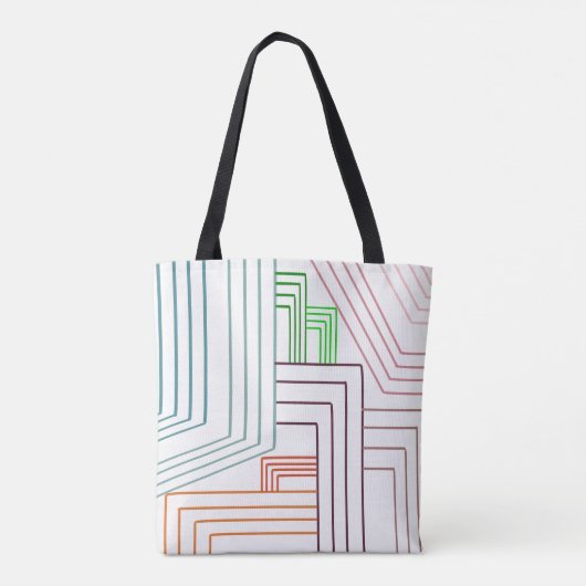 Art Deco Lines Tote Bag (Achterkant)
