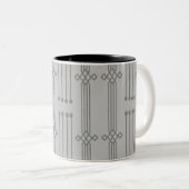 Art Deco Lines Tweekleurige Koffiemok (Voorkant rechts)