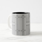 Art Deco Lines Tweekleurige Koffiemok (Voorkant links)