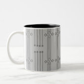 Art Deco Lines Tweekleurige Koffiemok (Links)