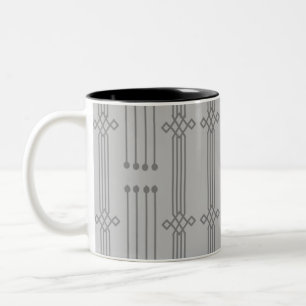 Art Deco Lines Tweekleurige Koffiemok