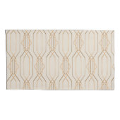 Art Deco Linnen & Goud Kussensloop (Achterkant-Rechts)