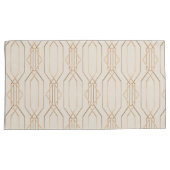 Art Deco Linnen & Goud Kussensloop (Voorkant-Rechts)