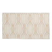 Art Deco Linnen & Goud Kussensloop (Achterkant-Links)