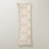 Art Deco Linnen & Goud Lichaamskussen (Achterkant (Verticaal))