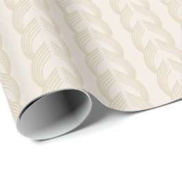 Art Deco lintelboog in Champagne en Ivoorkleurig Cadeaupapier