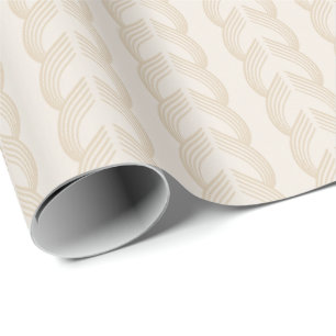 Art Deco lintelboog in Champagne en Ivoorkleurig Cadeaupapier