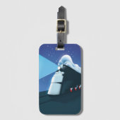 Art Deco-locomotief Bagagelabel (Voorkant (verticaal))