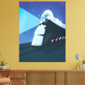 Art Deco-locomotief Canvas Afdruk (Insitu (Woonkamer))