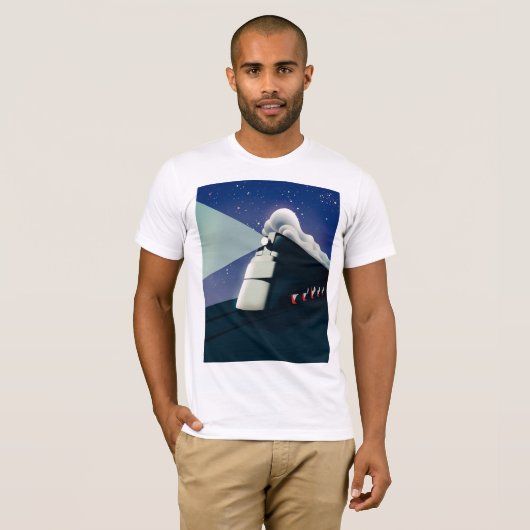 Art Deco-locomotief T-shirt (Voorkant volledig)