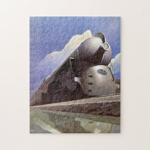 art. deco-locomotieven legpuzzel
