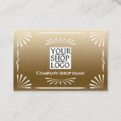 Art Deco Logo Gold Visitekaartje (Voorkant)