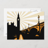 Art Deco London Briefkaart (Voorkant / Achterkant)