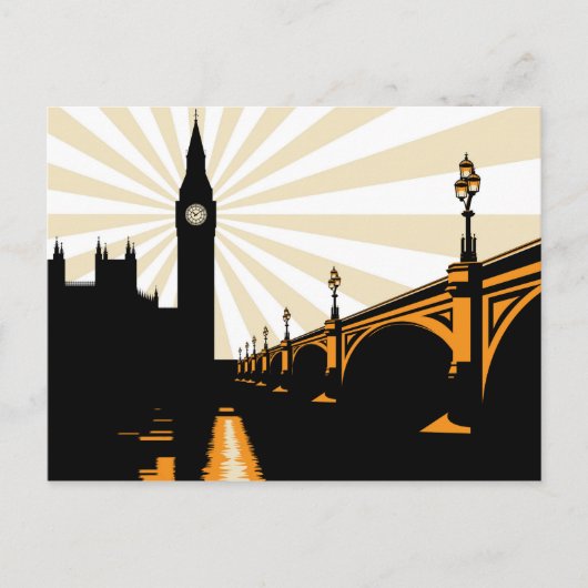 Art Deco London Briefkaart (Voorkant)