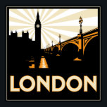 Art Deco London Poster<br><div class="desc">Een Art Deco-advertentie inspireerde het afbeelding van Londen.</div>