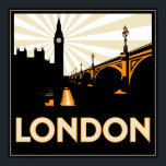 Art Deco London Poster<br><div class="desc">Een Art Deco-advertentie inspireerde het afbeelding van Londen.</div>