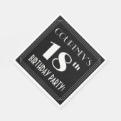 Art Deco Look 18th Birthday Party With Custom Name Servet (Hoek)