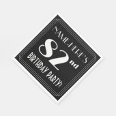 Art Deco-look 82e verjaardag met aangepaste naam Servet (Hoek)