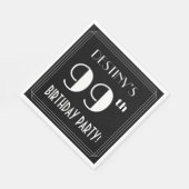 Art Deco-look 99th Birthday Party met aangepaste n Servet (Hoek)