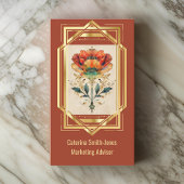Art Deco look ingelijst Poppy Elegant  Visitekaartje