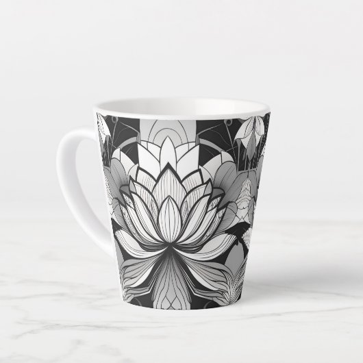 Art Deco Lotus 12oz Mok (Linkerhoek)